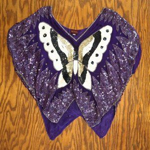 70s Disco Sequin Butterfly Top